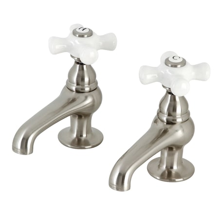 Kingston Brass CC9L8 Basin Faucet (1) CCCX8CSH (1) CCCX8CSC, Brushed Nickel CC9L8